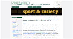 Desktop Screenshot of 2010.sportandsociety.com