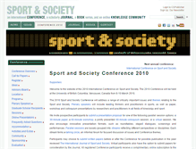 Tablet Screenshot of 2010.sportandsociety.com